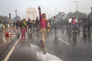 Protests in Delhi against existing rape laws. Image: Getty